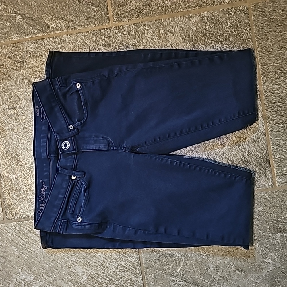 👖 Lilly Pulitzer size 0 South Ocean Skinny blue jeans